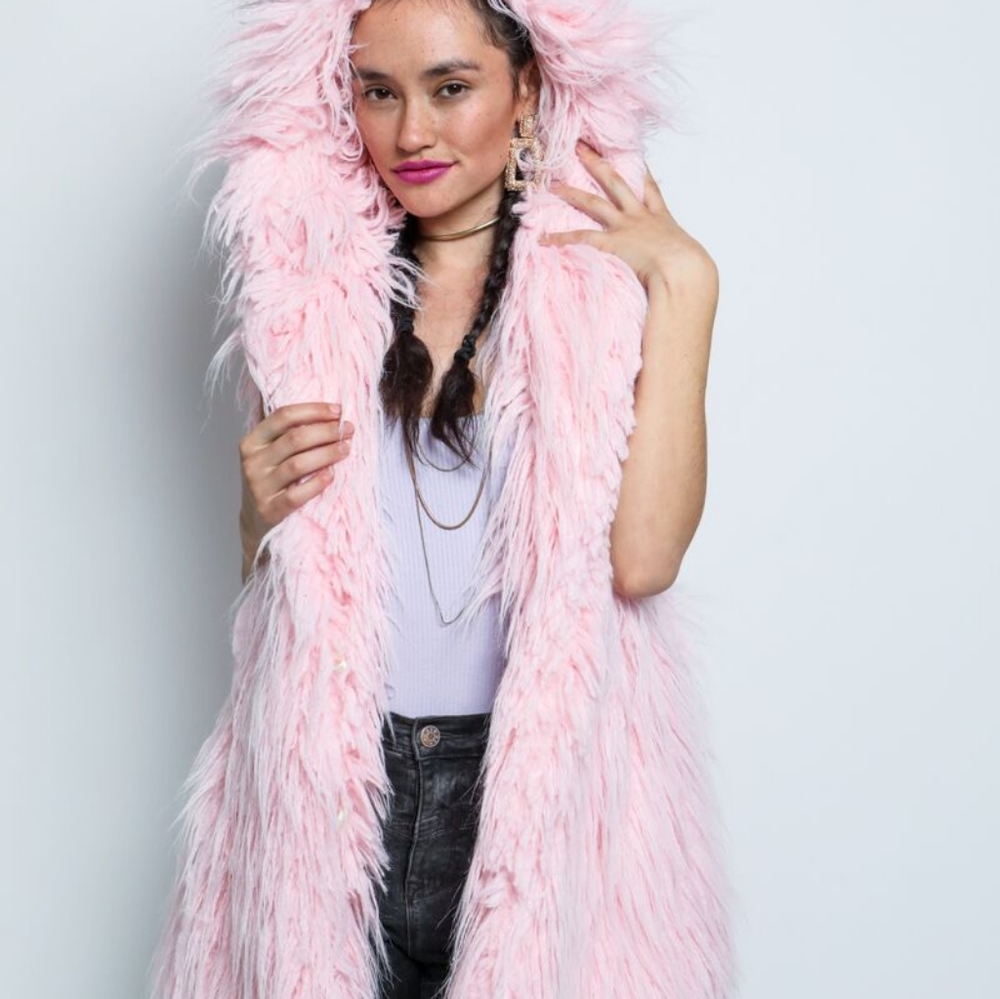 Spirithoods flamingo faux fur vest